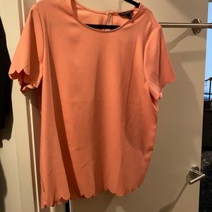 Pink Scalloped Blouse